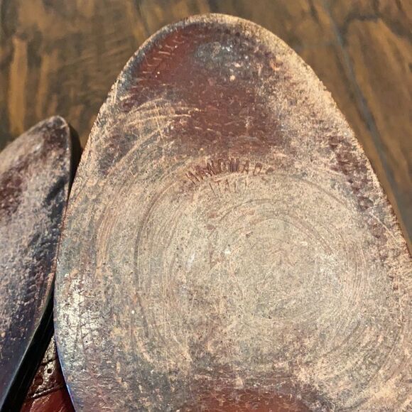 stanley blacker couture handmade in Italy size 12 in GUC reddish brown leather - Picture 7 of 11